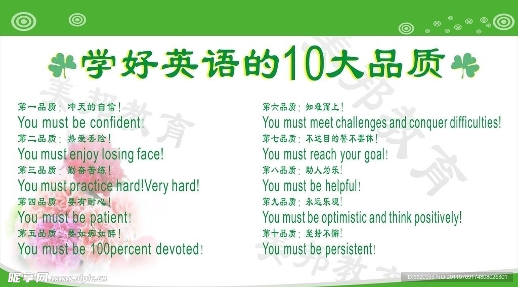 英语展板