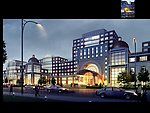 建筑夜景效果图