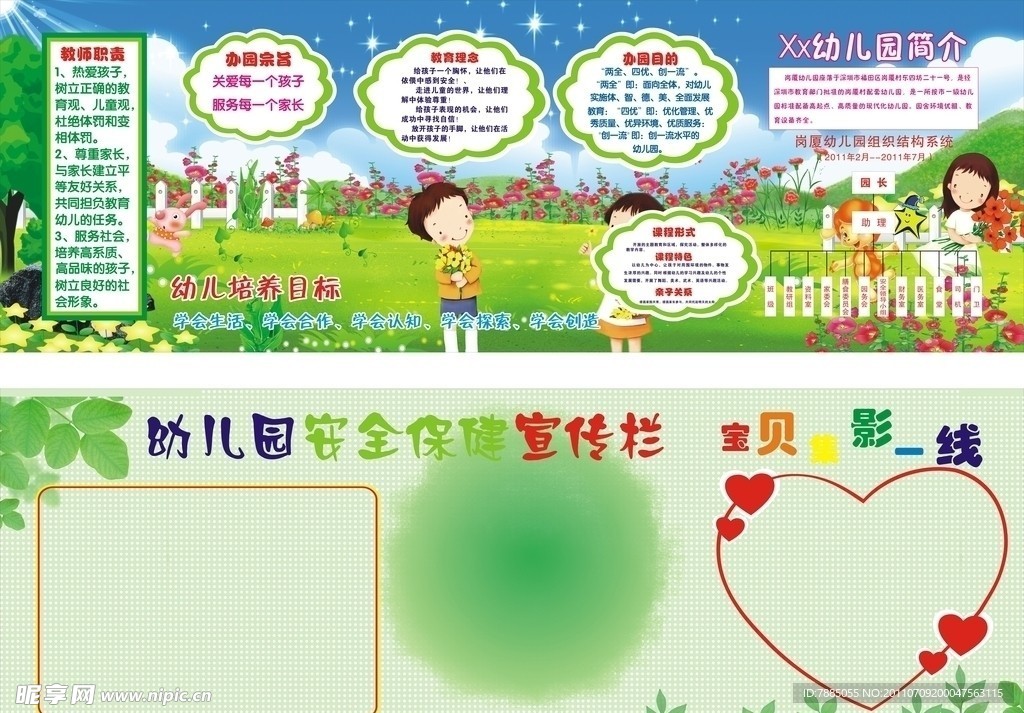幼儿园宣传栏