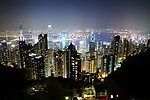 香港山顶维港夜景