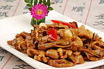 灰树菇炒鸭脯