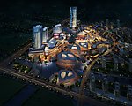 大型商业区夜景效果图