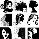 女性画像剪影