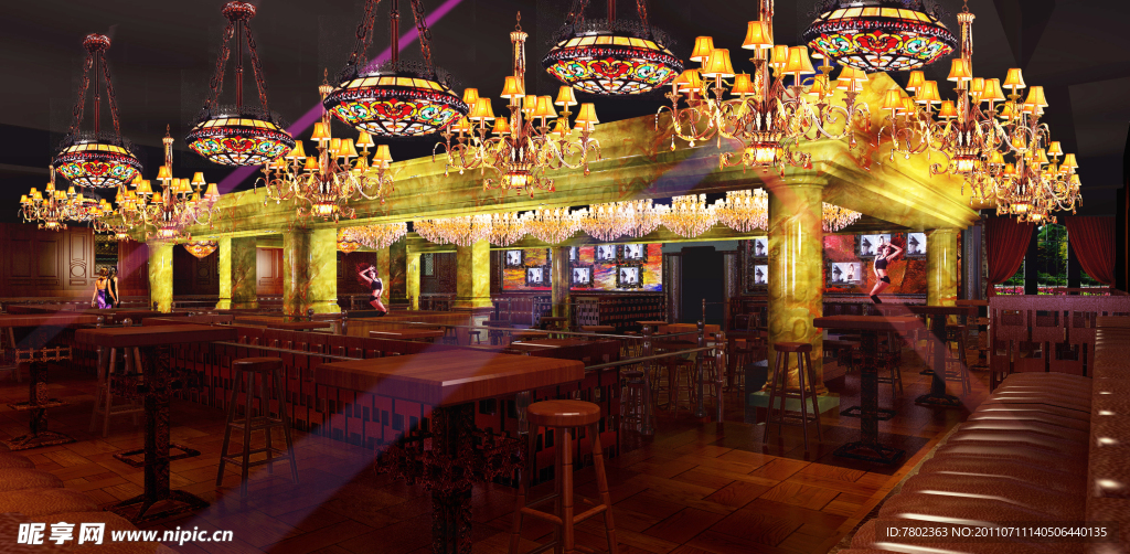 酒吧大厅设计效果图