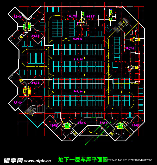 地下一层车库平面