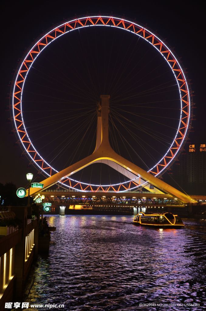 旋转的海河之夜