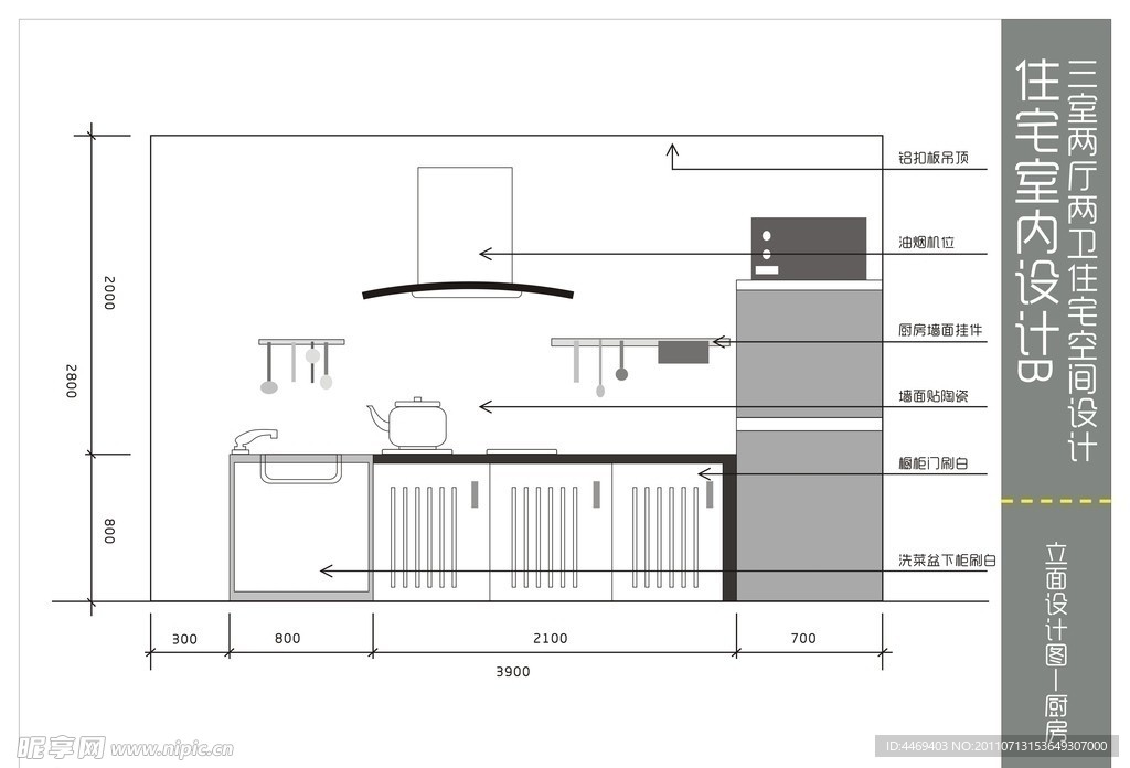 住宅空间设计 书房厨房设计图