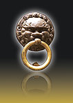 胡雪岩故居传统狮头紫铜门环