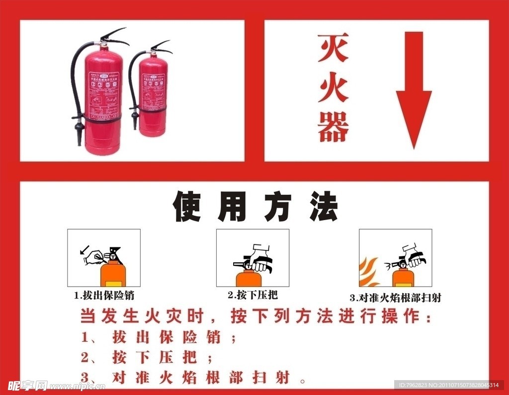灭火器使用方法