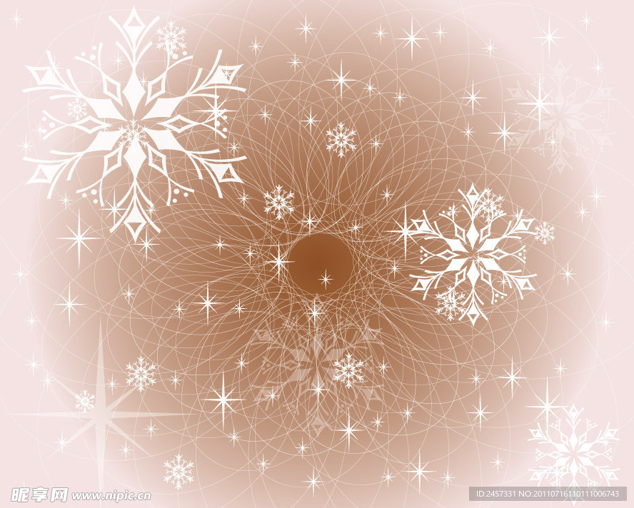动感线条圈圈雪花梦幻背景