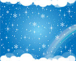 蓝色动感星光雪花彩虹