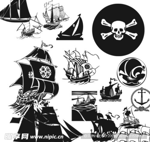 船海盗船笔刷