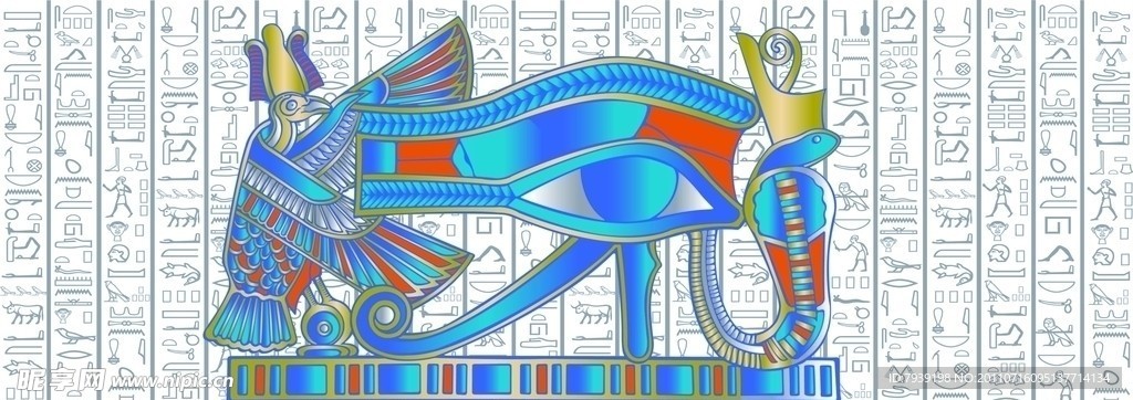 埃及古文印花