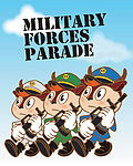 卡通人物阅兵漫画