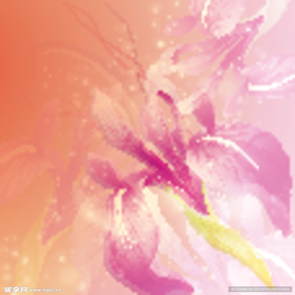 梦幻花卉花朵背景