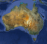 澳大利亚卫星遥感图