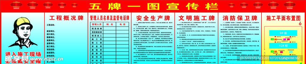五牌一图宣传栏