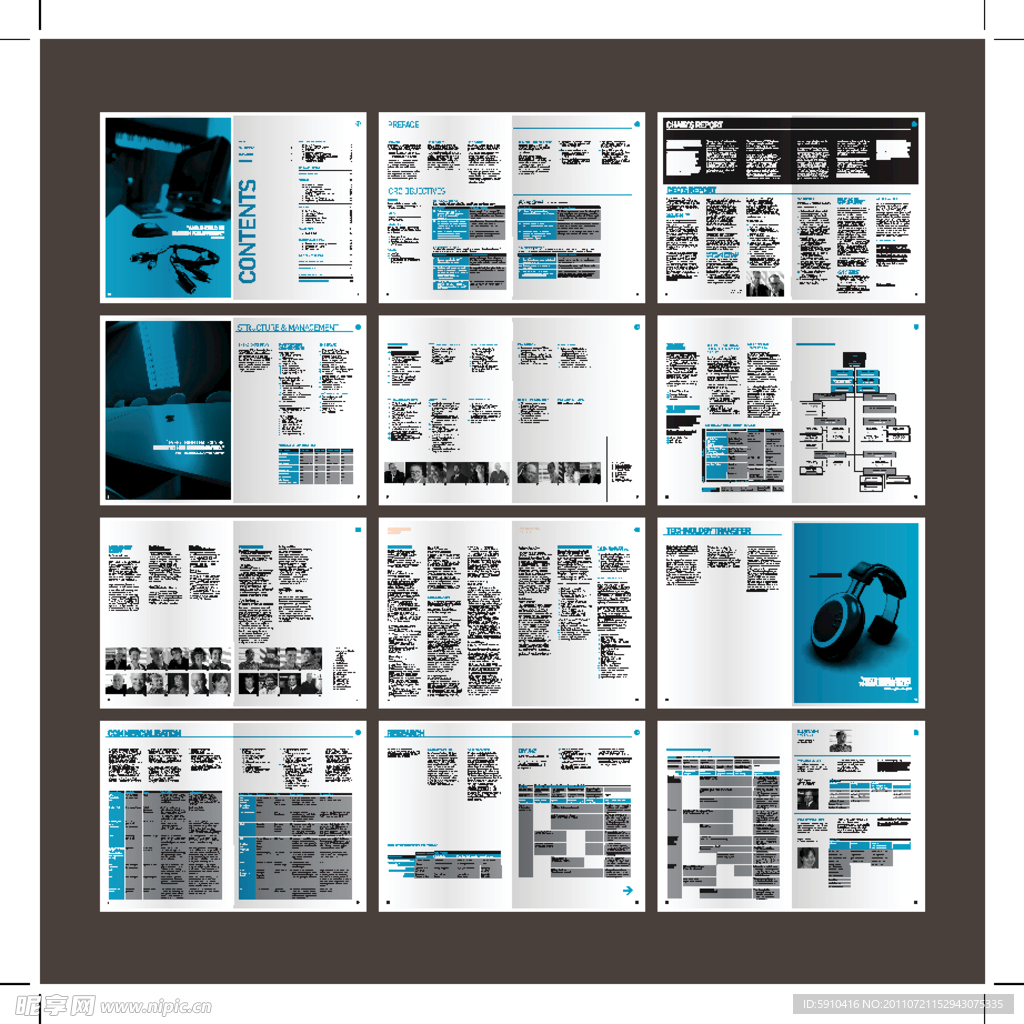 耳机企业画册版式