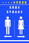学校厕所指示牌