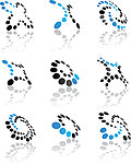 3d圆点立体标志logo设计元素