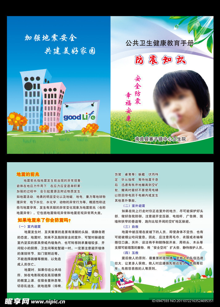 防震知识宣传页