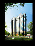 高层住宅楼建筑效果图