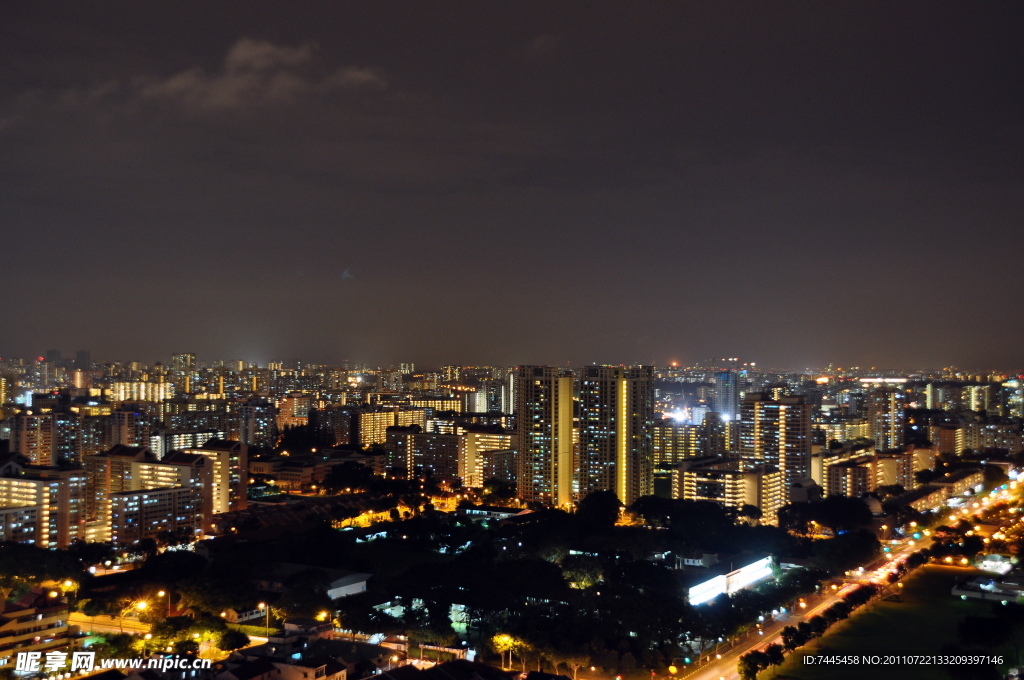 新加坡俯瞰夜景