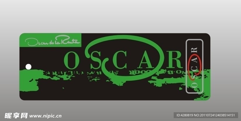 OSCAR黑底吊标