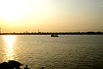 松花江夕阳景色