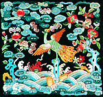 孔雀图 海浪