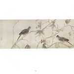 江宏伟工笔花鸟斑鸠荔枝