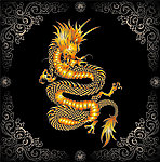 中国龙纹花纹