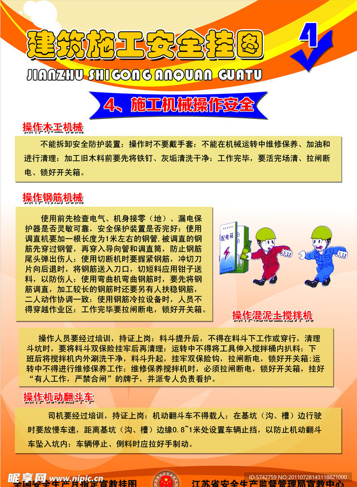 建筑施工安全挂图
