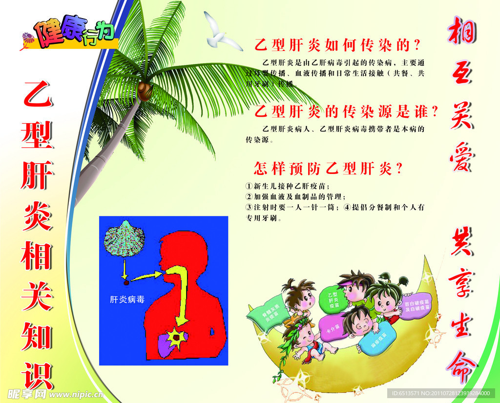 乙型肝炎相关知识展板