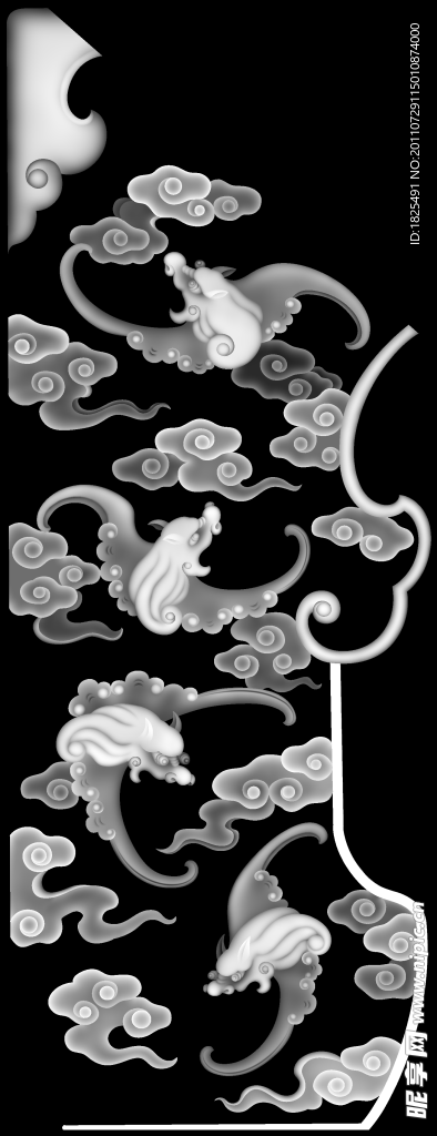 灰度图 花边