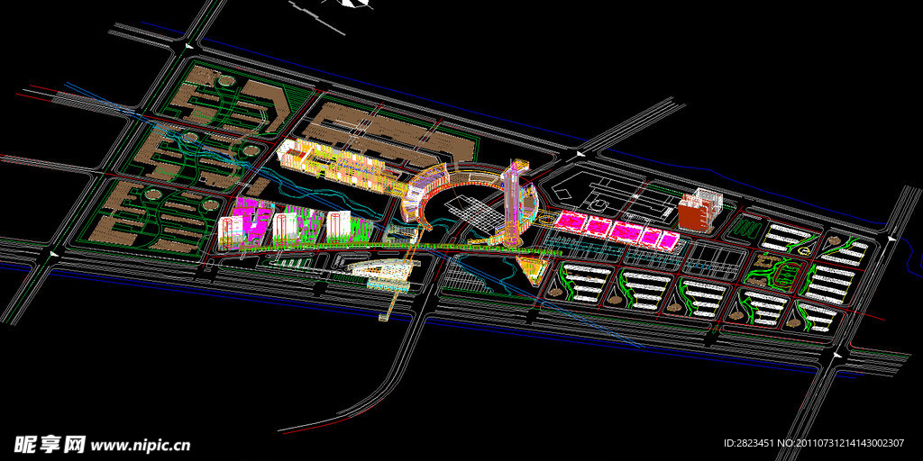 建筑区3D模型图