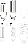 节能灯手绘图