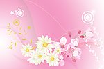 粉色桃花移门图案