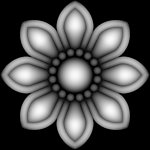 圆环花浮雕灰度图