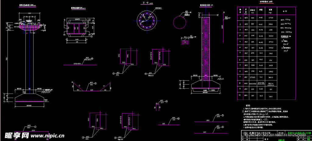 墩柱和帽梁配筋构造图