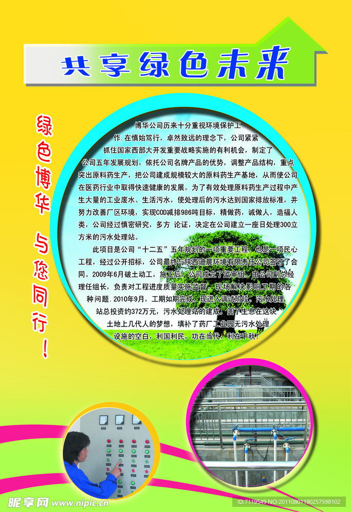 共创绿色未来展板