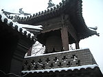 大雪中的山西钟楼