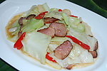 腊肉炒包菜