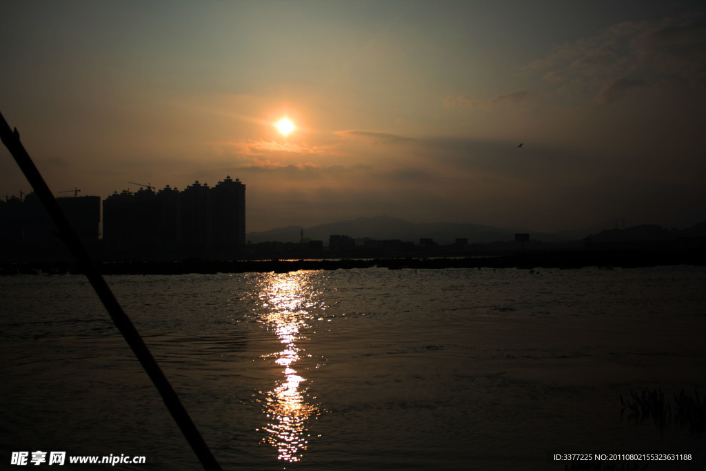 夕阳西下 傍晚 夜景