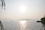 湖水 夕阳