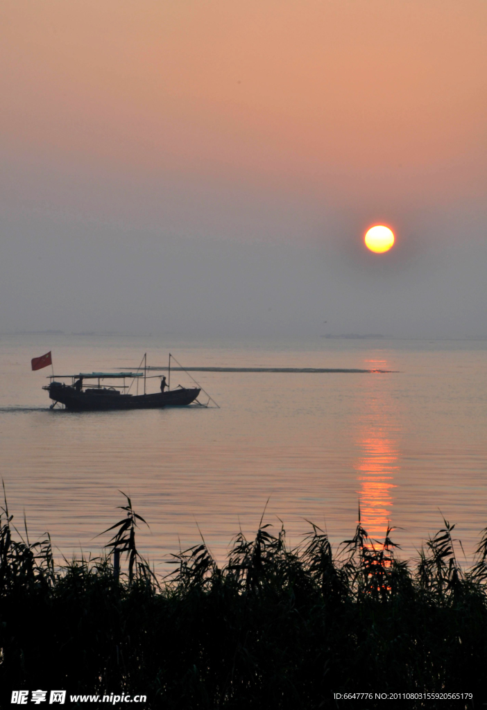 太湖落日