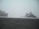 大雪中的山西建筑房顶