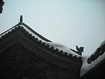 大雪中的山西建筑