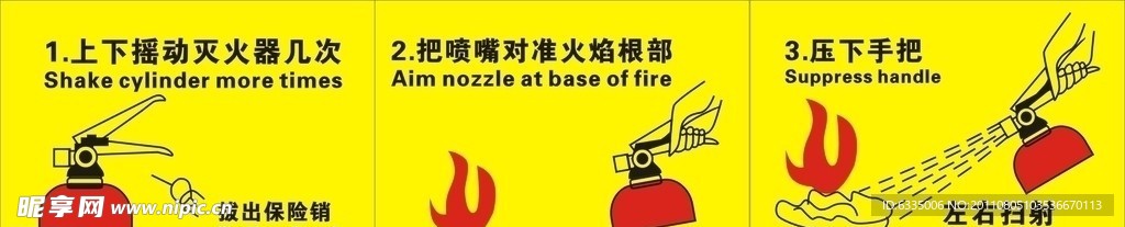 灭火器使用说明图