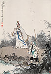 国画屈原和渔夫